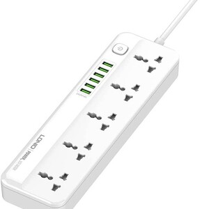 توصيلة كهرباء 3 مداخل مع 6 مداخل usb للشحن من LDNIO
