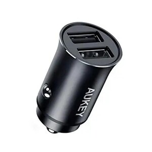 أوكي شاحن سيارة، 24 واط، مدخلين، أسود