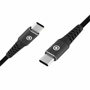 Type-C & Type-C extension 1.2m, black cloth, pod