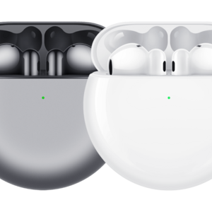 هواوي فري بودز 4، مع تقنية إلغاء الضجيج الذكية، فضي