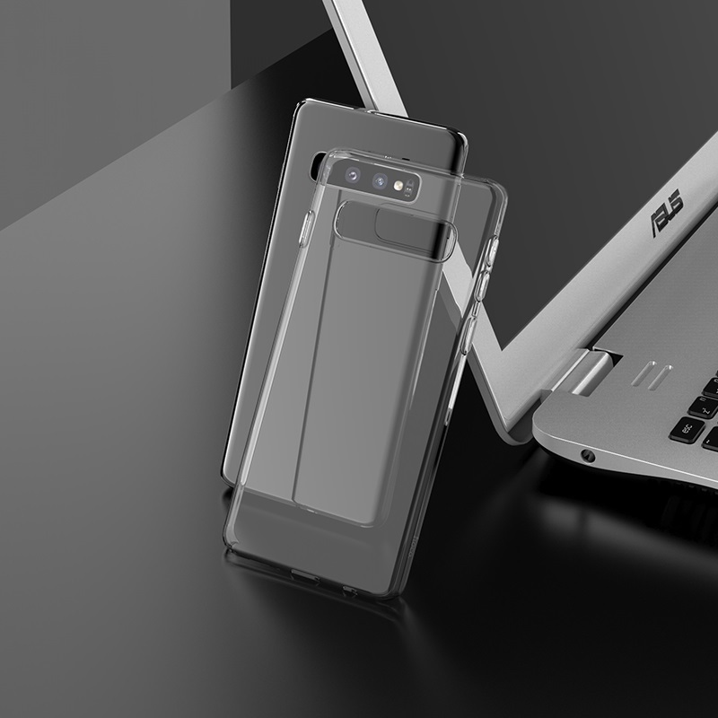 غطاء خلفي سامسونج إس 10، شفاف1