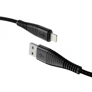 Belk Cut-Resistant Fabric Lightning Fast Charging Cable Black