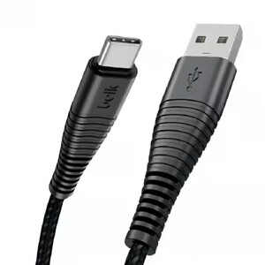 Belk TYPE-C Cut-Resistant Fabric Fast Charging Cable 2M  Black