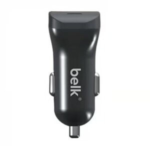 Belk Black Dual USB Car Charger 12W