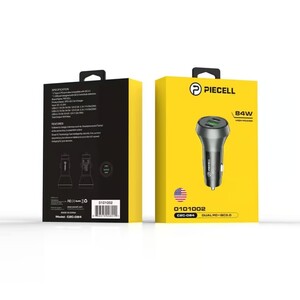 PIECELL 84W Car Charger 3 Ports 2PD & USB